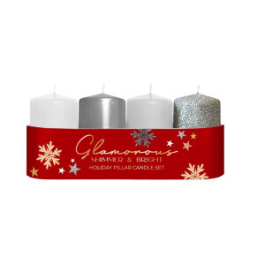 Bartek Svíčka adventní 40x70 Glamorous stříbro MIX (26/krt)