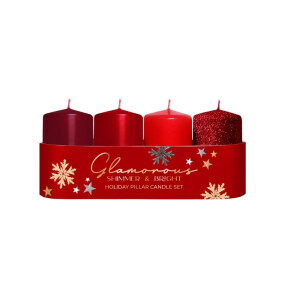 Bartek Svíčka adventní 40x70 Glamorous červený MIX (26/krt)