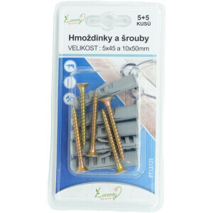 Hmoždinky a šrouby 5*45/10*50mm (24/bal 288/krt)