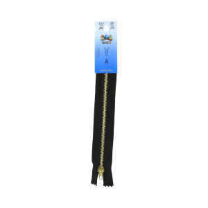Zip 21cm Black (24/bal 720/krt)