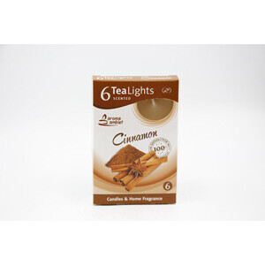 Santo Svíčka čajová 6ks Cinnamon (15/bal 45/krt)