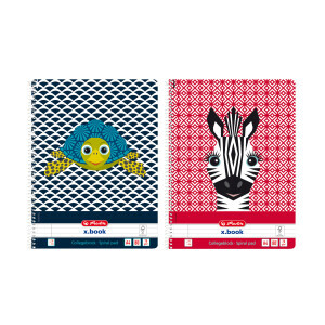 Herlitz Spirálový blok A4/80 linka Cute animals (5/bal 25/krt)