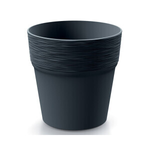 Květináč kulatý Furu 14,5cm antracit (10/bal 220/krt)