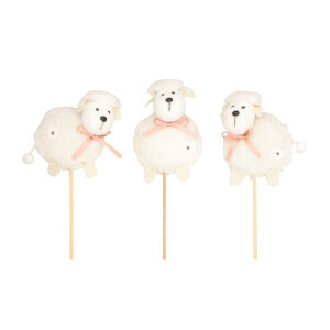 Velikonoční dekorace zápich Ovečka 8cm (12/bal 720/krt)