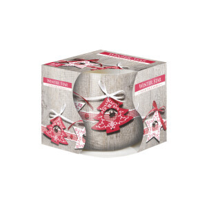 Bispol Svíčka ve skle SN71/100g Winter Star (6/krt)