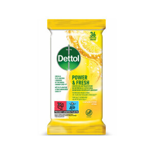 Dettol Vlh.ubrousky 36ks Antibakteriální Citron&Limetka (8/krt)