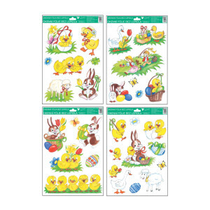 Velikonoční okenní fólie 26*37cm tradiční (72/bal 288/krt)