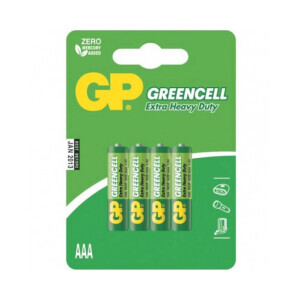 GP baterie zinková Greencell AAA/LR3 4ks BL (10/bal 120/krt)