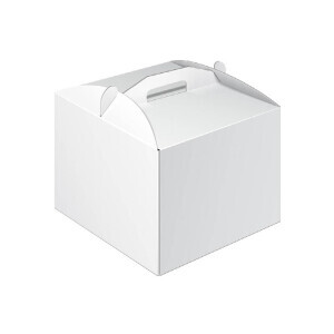 Dortová krabice s uchy 21*21*8cm (10/bal 250/krt)