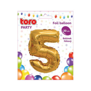 Balónky fóliový číslo 30cm '5' (48/krt)