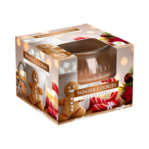 Bispol Svíčka ve skle SN69/80g Winter Cookies (6/krt)