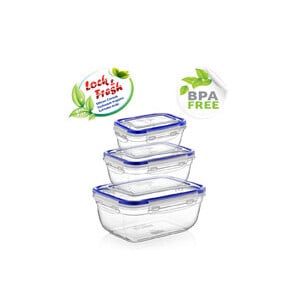Dunya Dóza plast L&F obdél. set 3ks 400/800/1400ml (12/krt)
