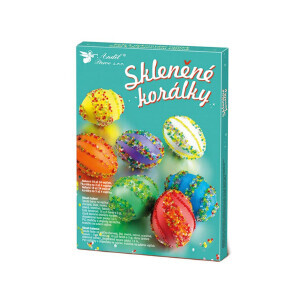 Velikonoční dekorace sada na vajíčka skleněné korálky (9/bal 36/krt)