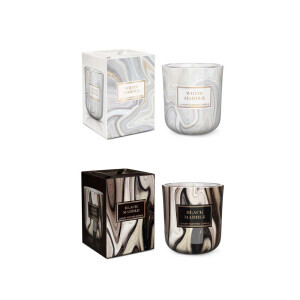 Bartek 150g Svíčka ve skle Marble Black&White (12/krt)