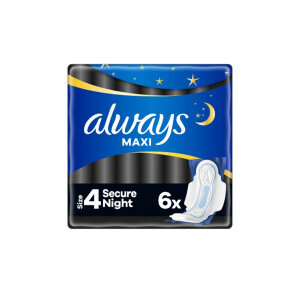 Always vložky Classic Maxi Secure Night 6ks (16/krt)