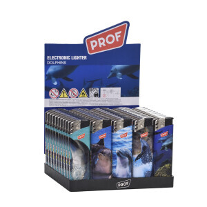 Prof Zapalovač Pizeo Plnitelné Dolphins  (50/bal 1000/krt)