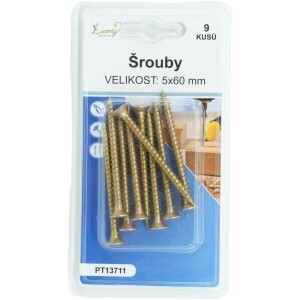 Šrouby 5*60mm/9ks (24/bal 288/krt)