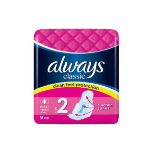 Always Vložky Classic Maxi 9ks (16/krt)