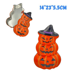 Halloween dóza plechová 14*23*5.5cm Dýň (24krt)