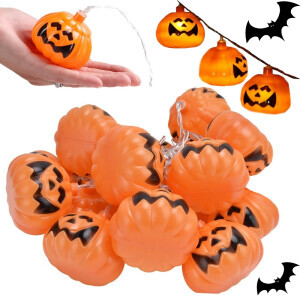 Halloween dekorace řetěz LED Dýně 3m (100/krt) 