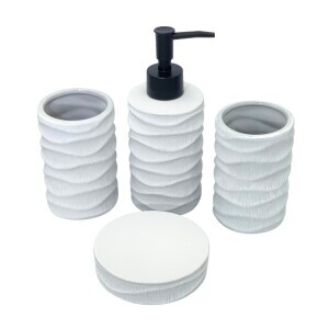 Sada koupelnových doplňků keramika 4ks (24/krt)
