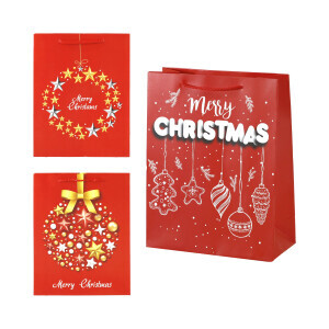Vánoční dárková taška ''S'' Merry Christmas (12/bal 720/krt)