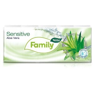 Tento Papír.kapesníčky 10*10 3-vrstvý Family Aloe Vera (24/krt)