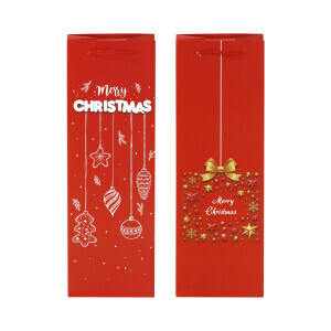 Vánoční dárková taška na víno 36*12*9cm Merry Christmas (12/bal 840/krt)