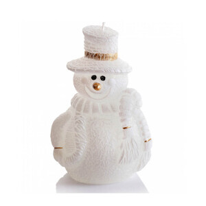 Bartek Svíčka Christmas Snowman 125 White-Gold (12/krt)