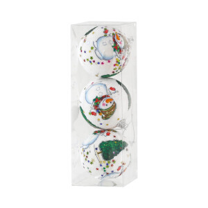 Vánoční dekorace Foam koule 8cm/3ks (128/krt)