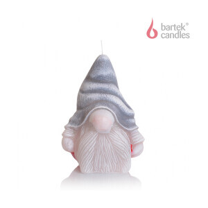 Bartek Svíčka Christmas Gnom 125 Grey (12/krt)