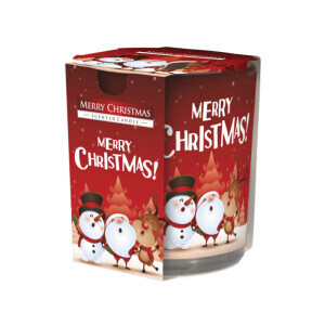 Bispol Svíčka ve skle SN72/100g Merry Christmas (6/krt)