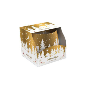 Santo 100g svíčka ve skle Christmas Golden Night (12/krt)