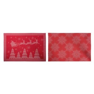 Prostírání Vánoční 30X45cm Polyester Červená(36/bal)