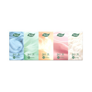 Tento Papír.kapesníčky 10*10 3-vrstvý Natural Soft (24/krt)