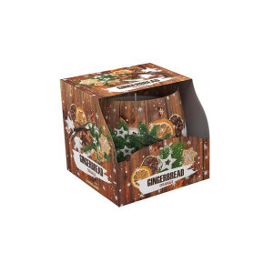 Santo 100g svíčka ve skle Christmas Gingerbread Orange (12/krt)