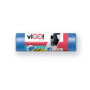 viGO! Pytel odpad. S uchy HDPE 35l/26ks Blue (46/krt)