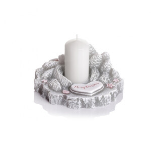 Bartek Svíčka Christmas Holder 140*70 Grey&White (6/krt)