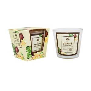 Arome Svíčka ve skle 120g Vanilla Coconut (12/bal 48/krt)