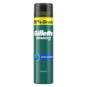 Gillette 200ml Gel na holení Mach3 Comfort Gel +40ml Extra (6/krt)