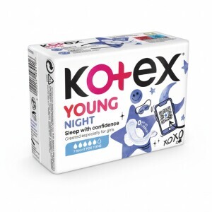 Kotex Vložky Young Night 7ks (16/krt)