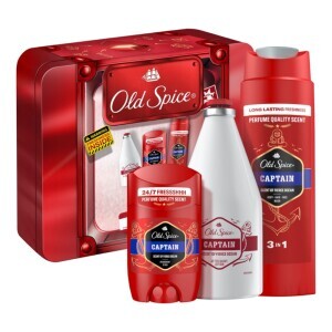 Old Spice Dár.sada M 250ml SG+50ml Stick+100ml AS kovový box Captain (6/krt)