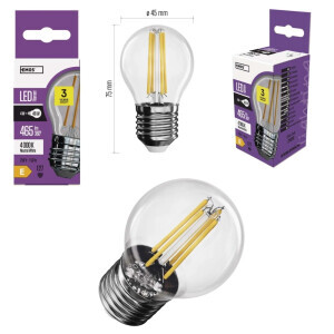 Emos Žárovka Led Filament Mini GL 4W E27 NW (10/bal 60/krt)