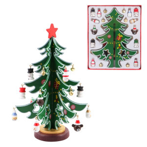 Vánoční dekorace stromeček s rolničkou 24cm  (72/krt)