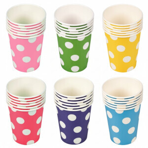 Hrnček 266 ml 6ks puntíkovaný 6ks(36/krt)