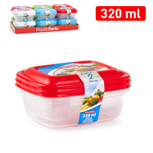 P.Forte Dóza plast set obdél.2*320ml Color (12/bal)