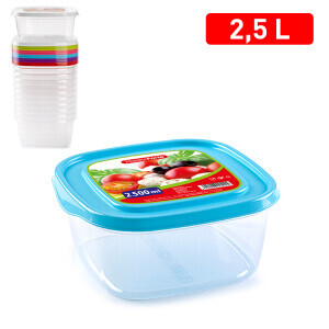 P.Forte Dóza plast Basic hran.2,5l Color (12/bal)