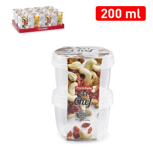 P.Forte Dóza plast set kul.2*200ml Tran. (12/bal)