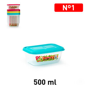P.Forte Dóza plast Classic obdél.500ml Color (12/bal)