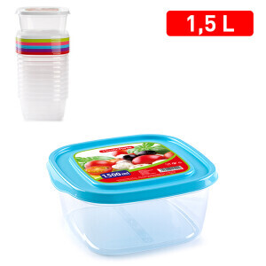 P.Forte Dóza plast Basic hran.1,5l Color (12/bal)